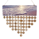 Sea Wave Calendar Birthday Planner Board Wood Reminder Hanging Plaque Gifts