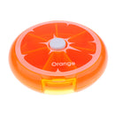 Portable Rotating 7Day Weekly Pill Case Travel Medicine Tablet Holder Orange