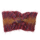 Women's Yoga Sportswear Knitted Ear Warmer Bow Crochet Winter Headwear Headwrap Hair Band Accessory Headband Red
