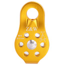 20KN Rock Climbing Arborist Tree Climb Rope Fixed Type Pulley Gold