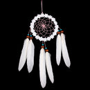 Handmade Pink Dream Catcher w/ Feathers Flowers Bedroom Hanging Decoration