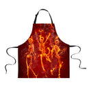 Women Men Fashionable Animal Cooking Craft Bar Adjustable Neck Strap Apron Waiter Chefs Kitchen Bib Skull Print Design