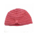 Baby Girl Boys Newborn Infant Toddler Elastic Cotton Blend Crochet Winter Knitted Hat Cap Red
