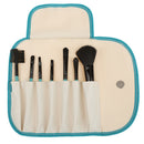 Women Pro Face Makeup Cosmetic Brush Tools Eyelash Comb Blush Eyeshadow Lipstick Applicator Brush 7Pcs/Set + Pouch Bag Case Coral Green