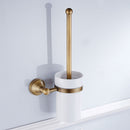 Anqitue Full Copper Toilet Brush/Toilet Brush Shelf /Ceramic Toilet Cup Set