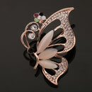 Vintage Alloy Brooch DIY Crystal Pin Badge Gift for Wedding Bride Butterfly