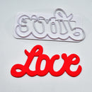 Home DIY Fondant Icing Cake Decorating Mould Pastry Cookie Cutters Love