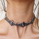 Vintage Bohemian Antique Silver Collar Choker Necklace Ethnic Jewelry