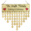 Rustic The Smith Family Birthdays Celebration Treasure Reminder Calendar 50 Discs