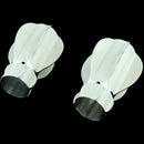 2Pcs Zinc Alloy 28mm Inner Dia. Window Drapery Curtain Rod End Drapery Pole Rail Decorative Head