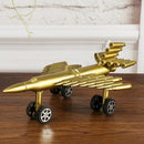 Metal Craft Jet Airplane Model Air Force Aircraft Sculpture Made From Shells Casings Shaped Army Toy Home Decor Gift