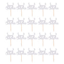 Pieces of 20 Glitter Paper Merry Christmas Holiday Cake Topper Cake Centerpieces Photo Prop