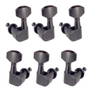 Electric Guitar Zinc Alloy String Tuning Peg Black 3R3L Machine Heads Sealed