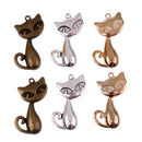 6pcs Antique Lovely Cat Pendants DIY Jewelry Finding Making Handmade Crafts