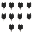 10xRCA Stereo Male to 2xRCA Female Splitter Compatible with Audio Systems