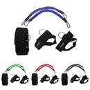 Set Of Latex Tubes + Foot Straps + Waist Belt + Storage Bag Case Cover Fitness Jump Training Supplies Black 400mm