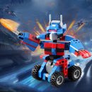 2-in-1 Plastic Building Blocks Construction Kits DIY Assembly 251 Pieces Transforming Robot Truck Children Educational Toy Gifts