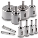 10pcs/set DIAMOND HOLE-SAW 8-50mm Tile Ceramic Porcelain Glass Marble Drill Bit Cutter