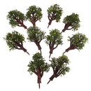 10pcs Model Dark Green Trees Layout Train Landscape Scenery 1:100 HO Scale