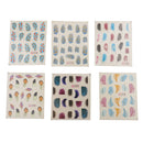 6 pieces Colorful Feather Water Transfer Nail Art Sticker Nails Decoration Manicure DIY Design