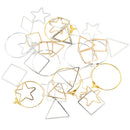 36 Pieces Silver & Gold Trendy Geometric Simple Earring Finding Charms Craft