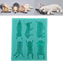 Food Use Grade Silicone Molds 3D Cute Dog Puppy Cake Mold Fondant Mold Cake Decorating Tools Chocolate Gumpaste Ice Mould Tray DIY Kitchen Bakeware