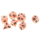7 Metal Polyhedral Multi-sided Dice Die for RPG Dungeons&Dragons Game Copper