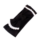 Baby Girls Photography Photo Props Turban Elastic Bow Knot Headband Headwear Hair Decor Accessories Black