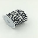 10M Roll Of Paper Rope Cord String For Craft Wrapping Gifts Package Decoration Decor Black White