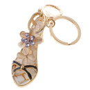 Opal Crystal High-heeled Shoes Crystal Keyring Keychain Purse Bag Chain Key Chain Purple