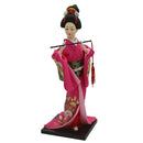 12inch Japanese Kimono Geisha Doll Kokeshi Handicraft Home Decoration Rose Red Clothes