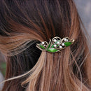 Green Rhinestone and Pearls Hair Women Ladies HeadWear Hairpin Barrette Hair Clip