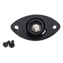 Oval 1/4" 6.35mm Electric Guitar Ukulele Output Input Jack Plug Socket Black