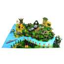 Plastic Action Figures Army Men Soldier Playset with Scaled Vehicles - 130 Pieces