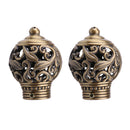 2Pcs Steel Alloy Drapery Curtain Rail Rod Decorative Head Cap Finial Fits Dia. 29mm Rods for Home Window Decor