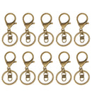 10 Pieces Metal Lanyard Hook Swivel Snap Lobster Clasps Clips Findings Crafts Keychain