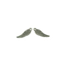 100 Pieces Wholesale Antique Silver Angel Wings Loose Bead charms Pendants Fit Bracelet Earrings 17 x 5mm
