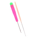 2 Pieces/Set Crochet Latch Hook Weaving Needles for Hair Micro Braid Dread Lock