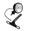 Black Vintage Retro Bullet Headlight Front Lamp High Low Beam For Harley