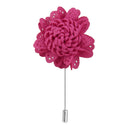 Men Fashionable Handcrafted Peony Flower Tie Lapel Brooch Pin Rose