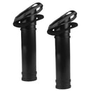 2 Pieces Black Nylon Flush Mount Kayak Boat Canoe Fishing Rod Holder Pole Rest Rack Bracket with Cap Gasket and Screws Tackle Equipment
