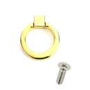 Easy Install Modern Cabinet Drawer Wardrobe Door Hardware Ring Knob Wardrobe Cupboard Pull Handle With 1 Mounting Screw -Gold