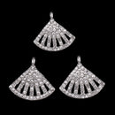3x Shell Rhinestone Charms For DIY Necklace Bracelet Earrings Jewelry Making
