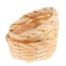2pcs 1/12 Dollhouse Miniature Fruits and Vegetables Bamboo Baskets Home Ornament Supply