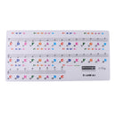 Transparent Piano Note Keyboard Sticker 61 Key Electronic Keyboard Letter Decal for Beginner