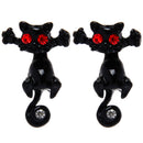 Lovely Cat Women Lady Black Cat Kitten Stud Earrings Ear Party Jewelry