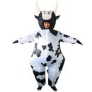 Adult Inflatable Cow Costume Jumpsuit Halloween Party Fancy Dress