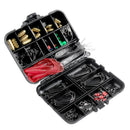 138pcs Soft Fishing Lure Accessories Box Set Hooks Swivels Beans Stop Sinker O-shape Ring Fishing Leader Wire