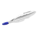 Gentleman Silver Brass Feather Design Shirt Necktie Tie Clip Bar Clasp Pin