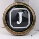 Vintage Cabinet Door Drawer Bin Dresser Handle Pull Knob Hardware Letter J